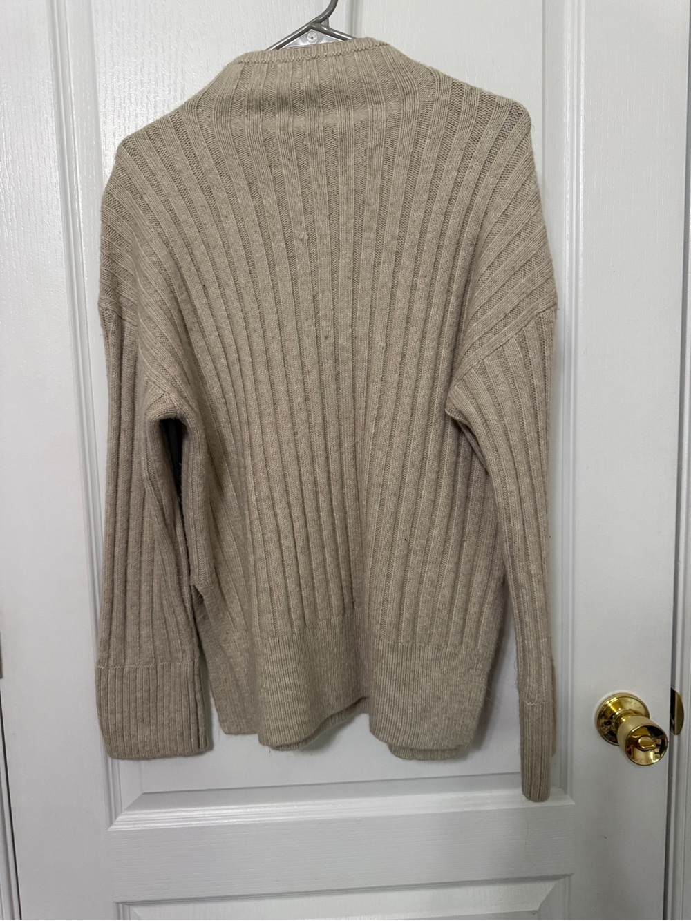 Abercrombie & Fitch Women's Ribbed mock neck Sweater - Beige (M)